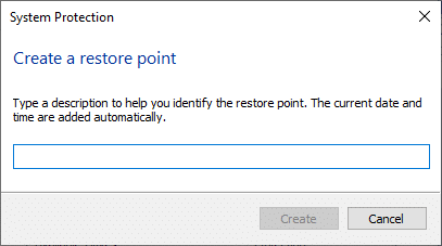 Now, type a description to help you identify the restore point. Here, the current date and time are added automatically. C:\windows\system32\config\systemprofile\Desktop is Unavailable: Fixed