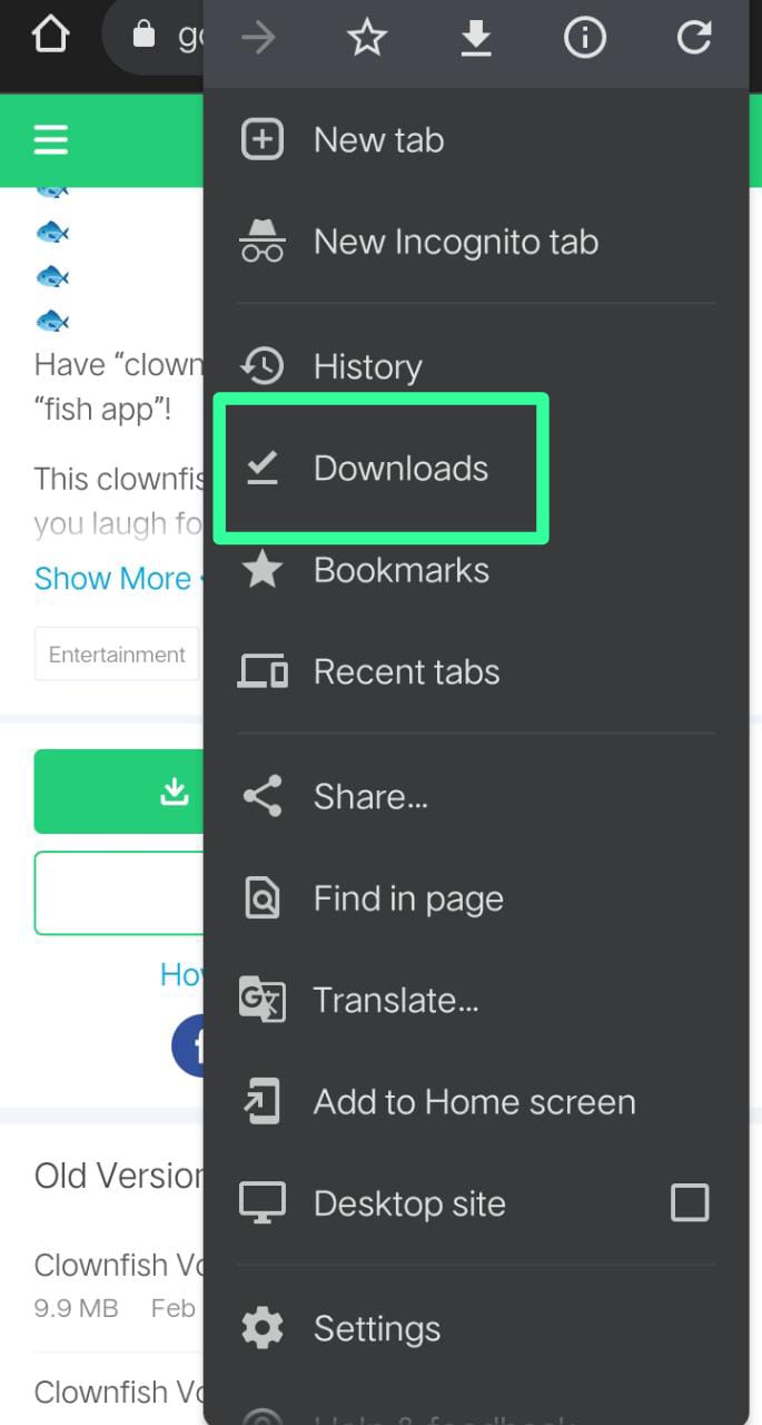 Once it is downloaded, visit the Downloads section of your device.