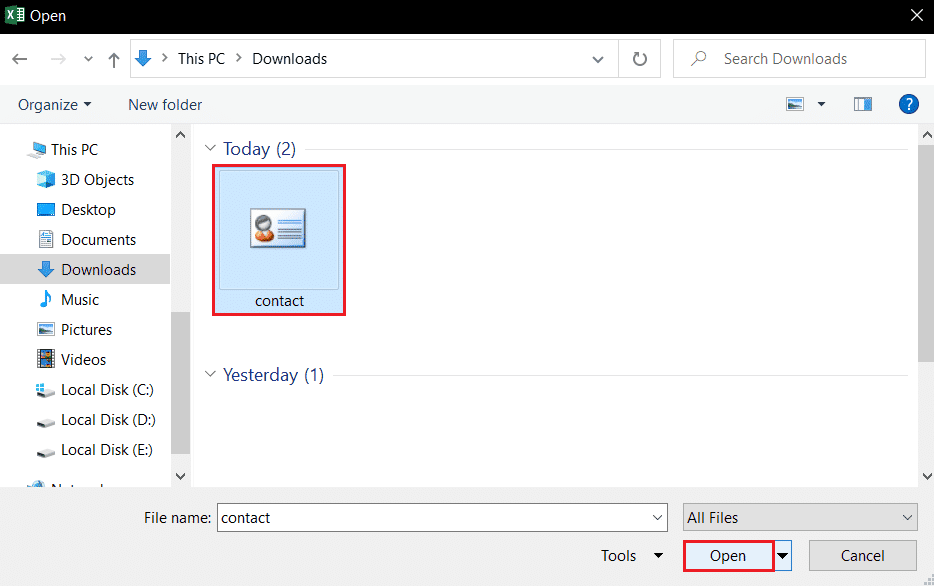 open cvf file in ms excel. How to Edit VCF file on Windows 10