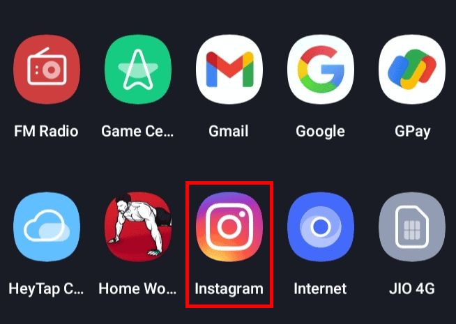 Open the Instagram app on your device.