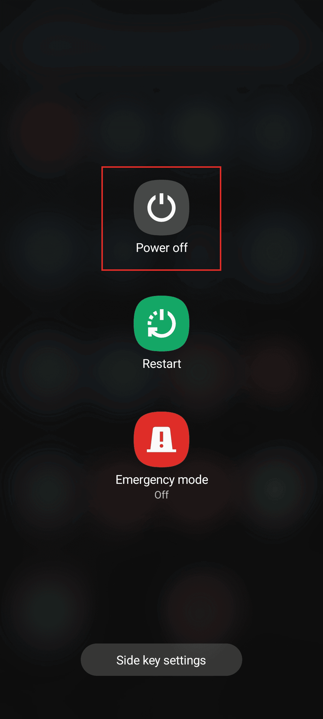 power off icon. Fix Purple Screen of Death on Samsung Phone