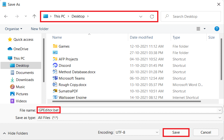 Saving the script as batch file. How to Enable Group Policy Editor in Windows 11 Home Edition