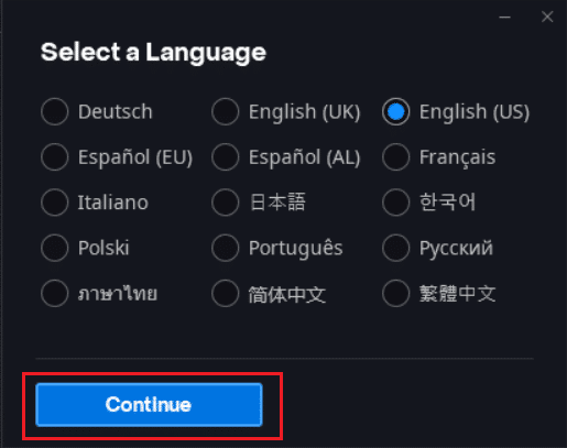 Select a language popup. Fix Call of Duty Modern Warfare Disc Read Error 3.1