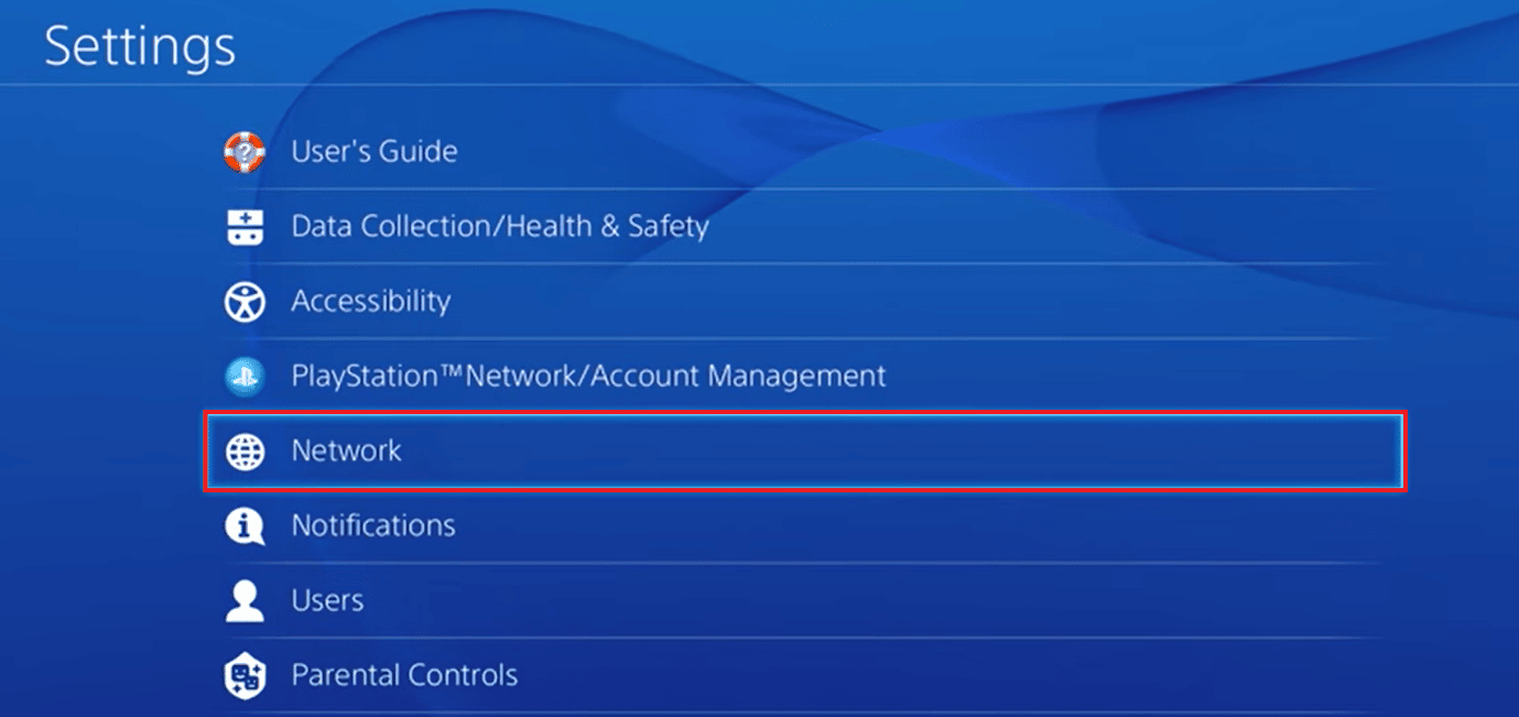 Select Network from the list of Settings. Fix Titanfall 2 Error 429 on PS4