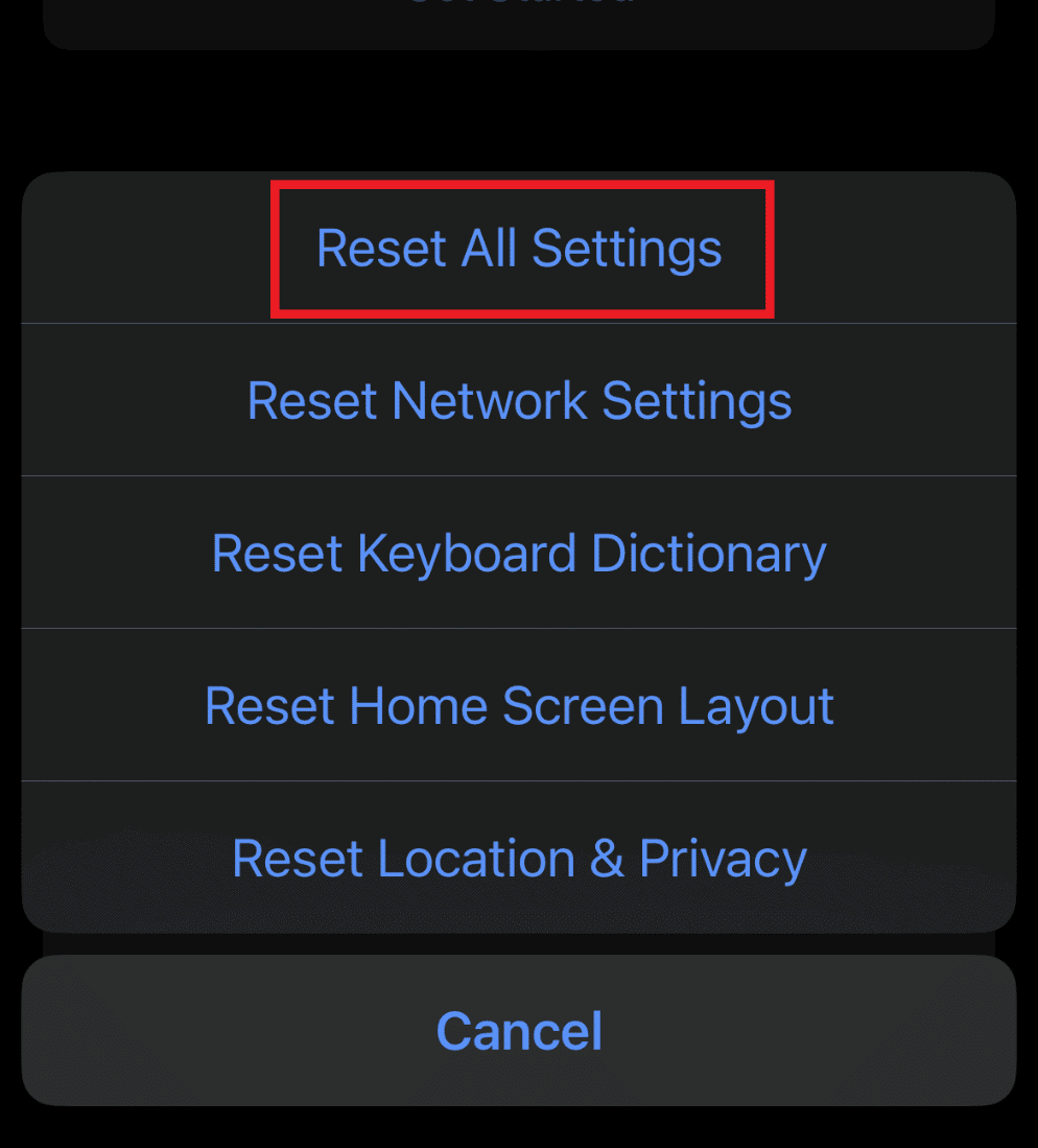 Select Reset All Content and Settings | iPhone keeps switching to silent mode