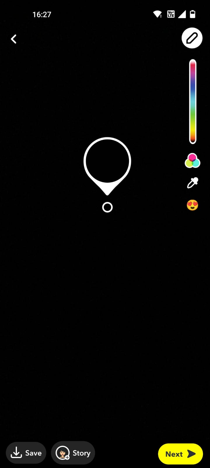 Select the area where you want to choose the color from | how to color match on Snapchat