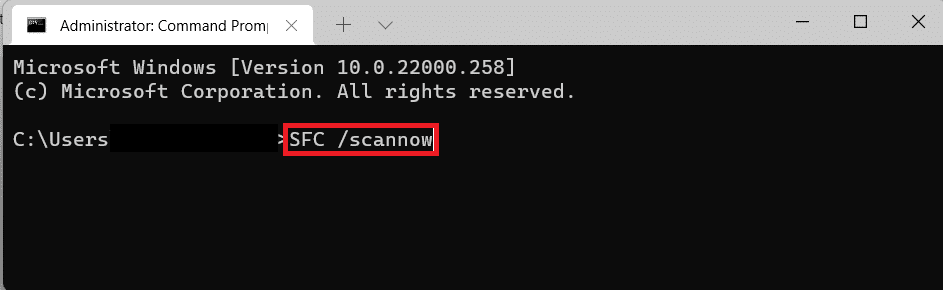 run scan now command in Command prompt. How to Fix Windows 11 Taskbar Not Working