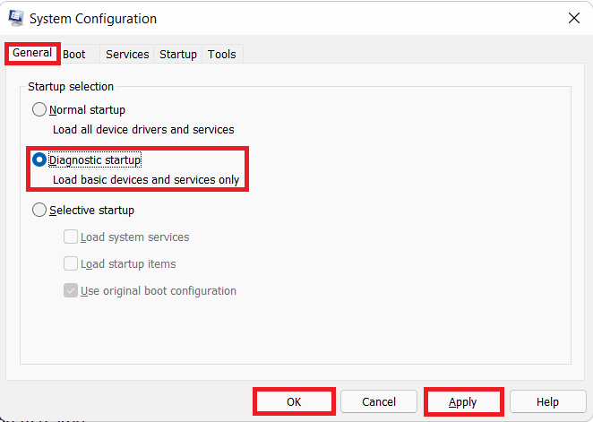 System Configuration window. How to Fix Critical Process Died Error in Windows 11