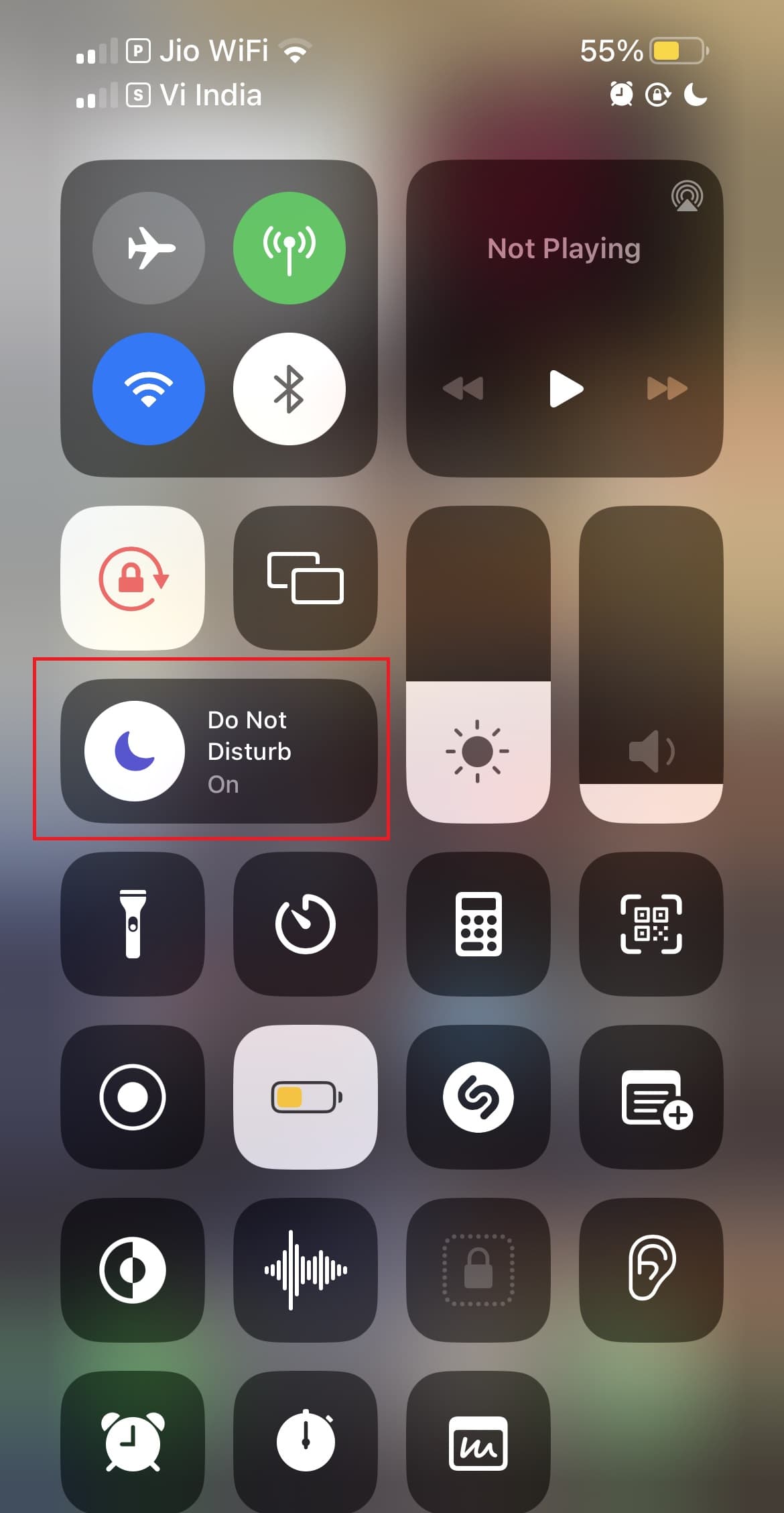 Tap on Do Not Disturb to turn it off