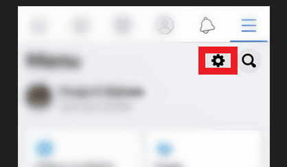 Tap on Settings symbol. How to Turn On or Off Friend Suggestions on Facebook App
