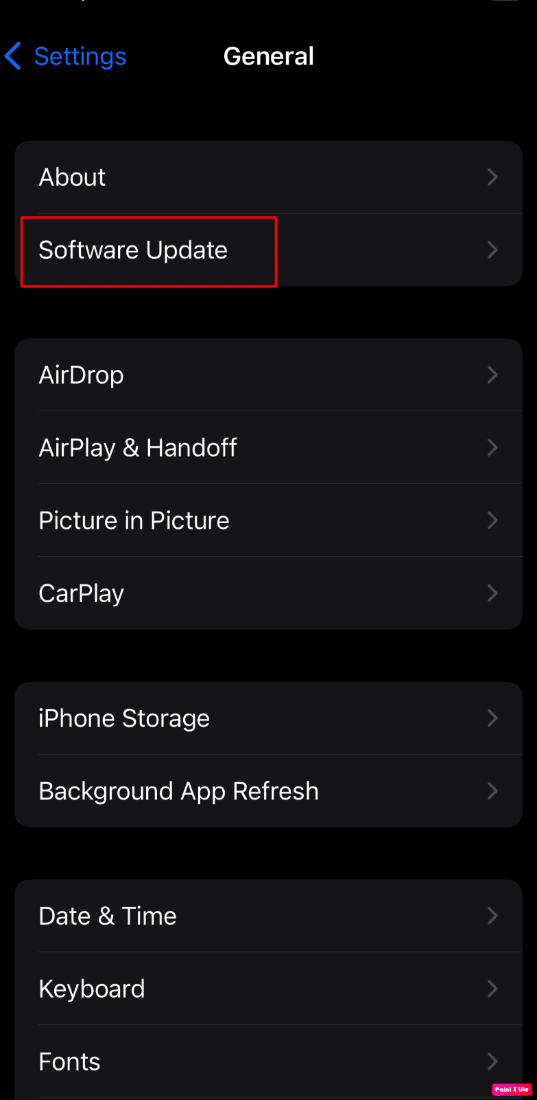 tap on software update | iPhone keeps switching to silent mode