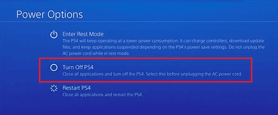 turn off ps4 playstation