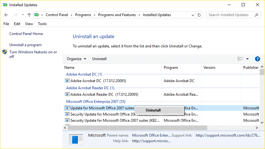 uninstall the particular update in order to fix the issue | Fix Windows 10 Stuck at Preparing Security Options