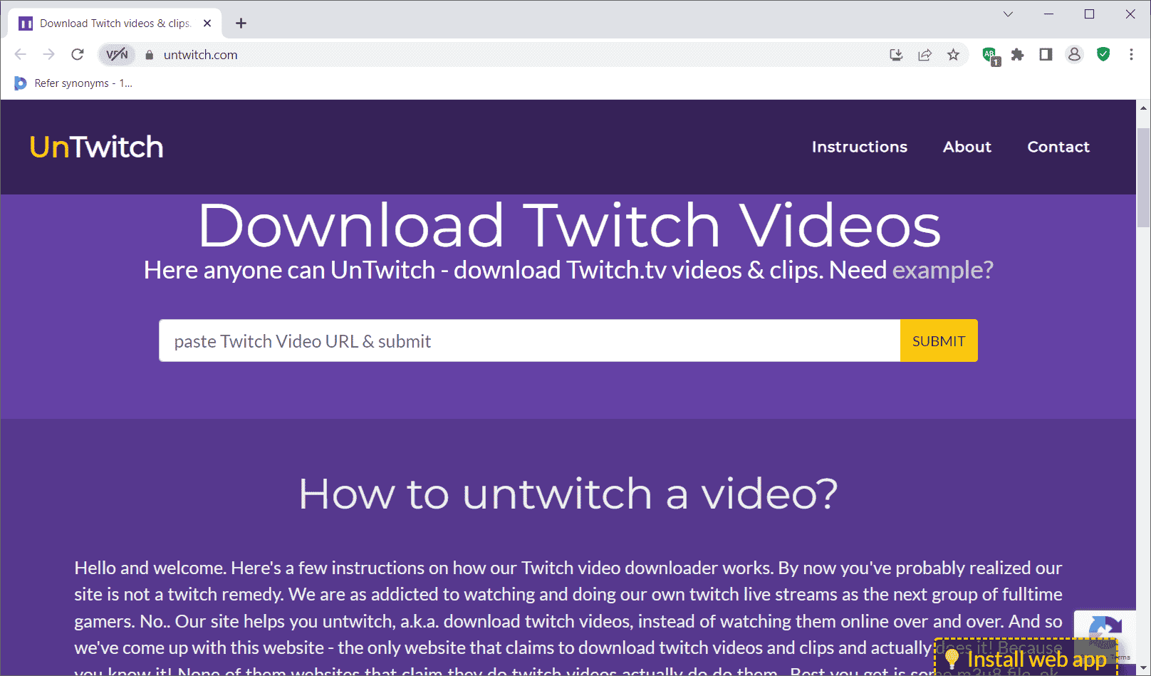 UnTwitch twitch an unexpected error has occurred