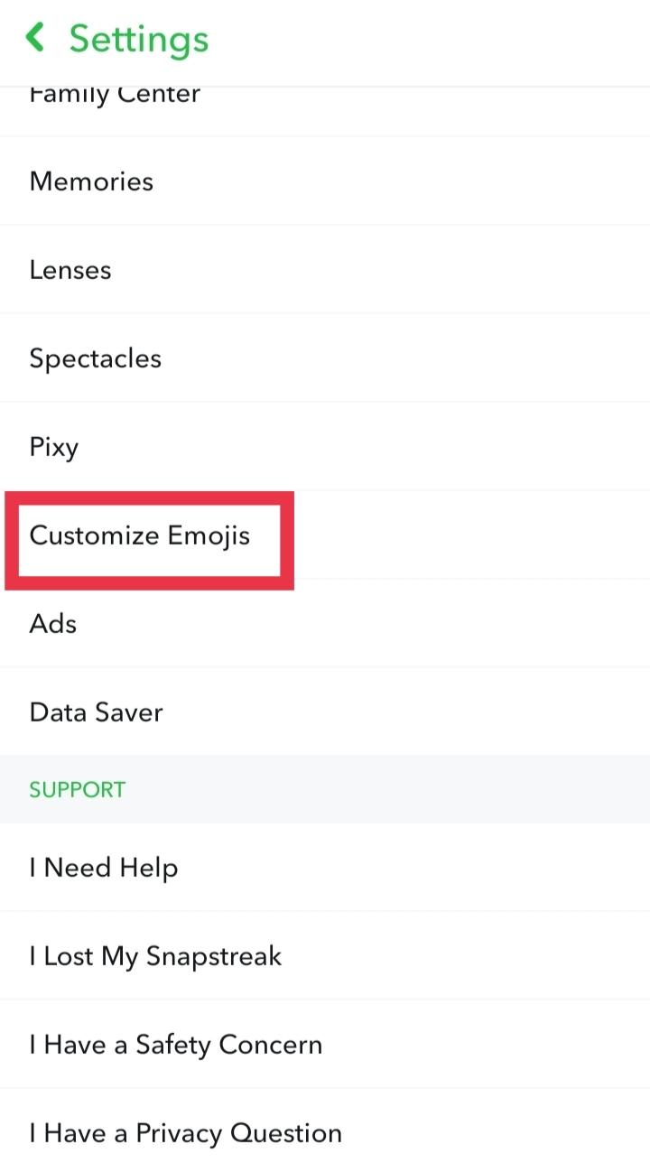 Tap on Customize Emojis